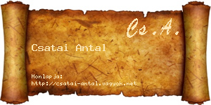 Csatai Antal névjegykártya